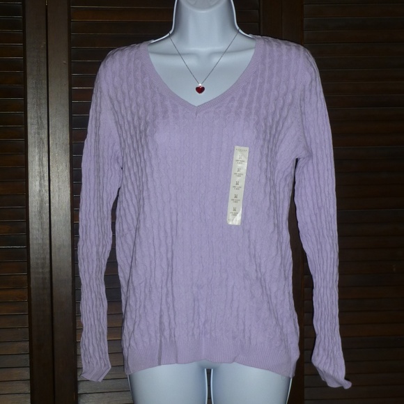 Sweaters - SONOMA Purple Long Sleeve V Neck Sweater Top, M